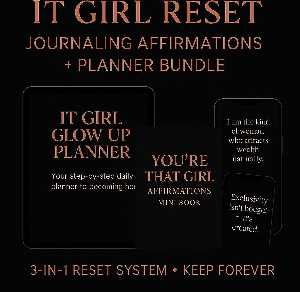 It Girl Reset ✦ Journaling Affirmations + Planner Bundle