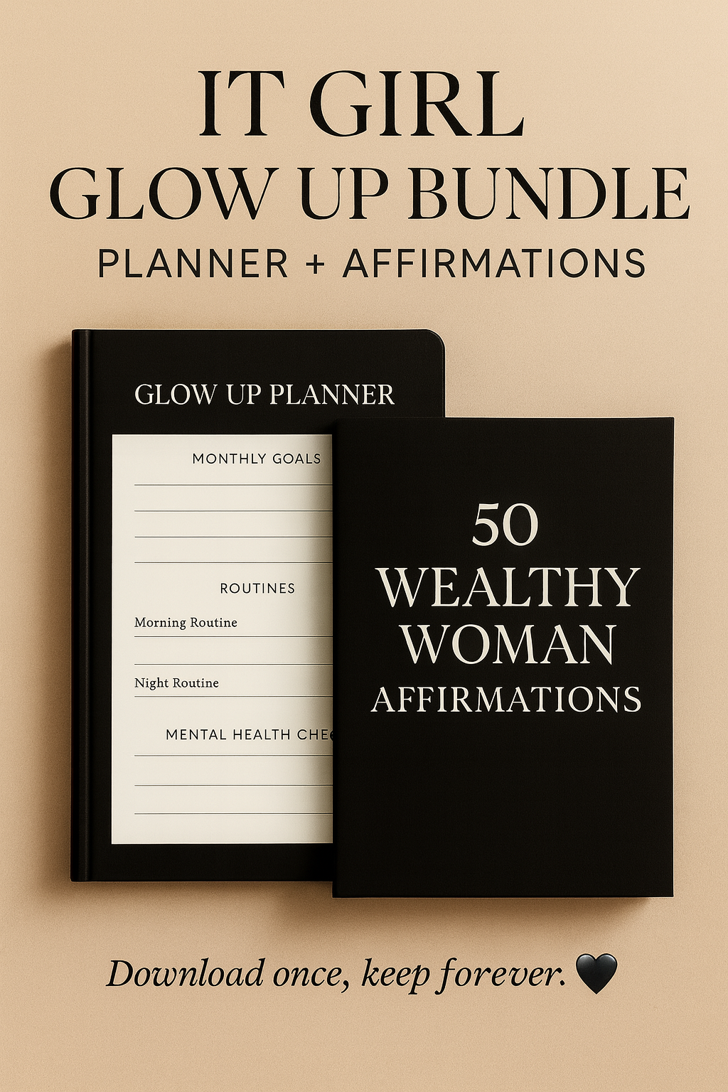 It Girl Glow Up Bundle – Planner + Affirmations